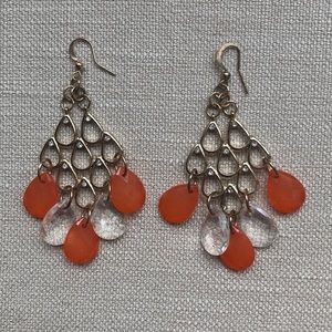 Orange & gold earrings